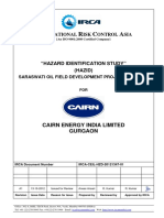 HAZID - Saraswati Oil Field Development