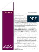 Lettre de L'avent 2018 À La Famille Vincentienne