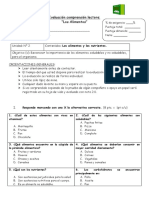 Evaluación Los Alimentos A