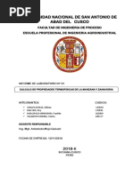 Calculo de La Propiedad Termofisica de Alimento