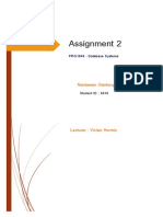 DatabaseSystem - Assignment 2 Nantawan TJ 6010