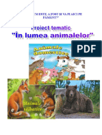 Proiect - Tematic - in Lumea Animalelor