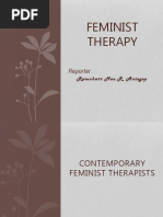 Feminist Therapy