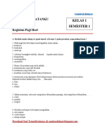 Soal Tematik Kelas 1-Tema 3 - Sub