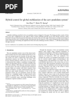 Hybrid Control For Global Stabilization of The Cart) Pendulum System