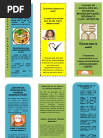 Triptico de Los Trastornos Alimenticios