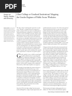 Glass Ceilings or Gendered Institutions? Mapping The Gender Regimes of Public Sector Worksites