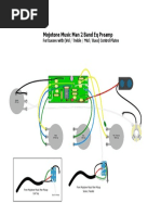 Mojotone Music Man 2 Band Eq Preamp: For Basses With (Vol / Treble / Mid / Bass) Control Plates
