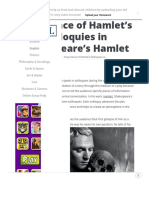 Importance of Hamlet's Soliloquies in Shakespeare's Hamlet - SchoolWorkHelper