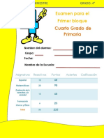 Examen 4to Grado