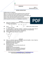 Chemistry Code No. 1/2 Set: 3 Time Allowed: 3 Hours Maximum Marks: 100 General Instructions