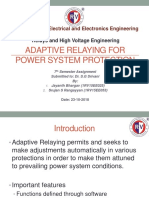 Adaptive Relaying For Power System Protection: Department of Electrical and Electronics Engineering