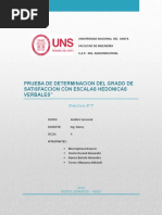 Practica 7 - Prueba de Determinacion Del Grado de Satisfaccion Con Escalas Hedonicas Verbales