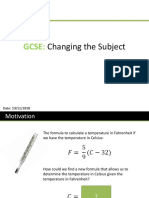 GCSE ChangingTheSubject