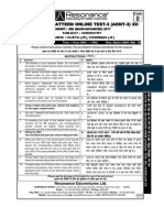 Advanced Pattern Online Test-3 (Aont-3) Xii: Fnukad Le ?K.VK Egùke Vad