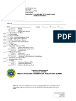 Checklist For Review of Floor Plan of Level 3 Hospital