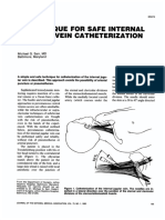 A Technique For Safe Internal Jugular Vein Catheterization: G. Sarr, Maryland