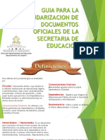 Presetacion de Nomenclaturas Estandarizacion de Documentos Oficiales de La Secretaria de Educacion Honduras