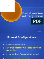 Firewall Locations and Configurations