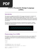 Advanced ANSYS Parametric Design Language (APDL)