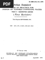 Indian Standard: Code of Practice For Design of Tunnej.3 Conveying Water