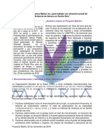 Propuestas de Proyecto Matria para Erradicar Violencia Hacia Las Mujeres - 2018