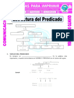 Ficha Estructura Del Predicado para Quinto de Primaria