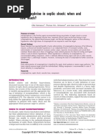 Norepinephrine in Septic Shock: When and How Much?: Review