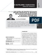 La Institución Jurídica Del Abandono Del Proceso ¿Puede Declararse El Abandono Del Proceso Principal Cuando El Proceso Cautelar Aún Se Encuentra en Trámite?