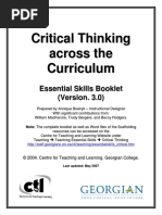 Critical Thinking Across The Curriculum 1409 PDF