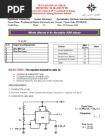 Work Sheet 9 555 Timers