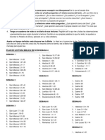 Plan de Lectura Biblica en 52 Semanas