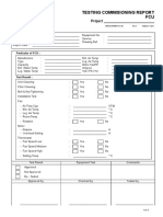 Testing Commisioning Report FCU: Project