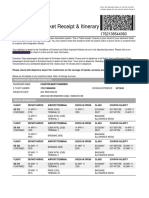 E-Ticket Receipt & Itinerary: Passenger and Ticket Information