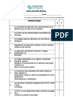 Evaluacion Inicial Haccp