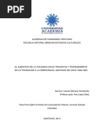 Tesis - El Ejercicio de La Violencia Hacia Travestis y Transgeneros en La Transicion A La Democracia, Santiago de Chile 1988-1993