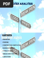 Break Even Analysis