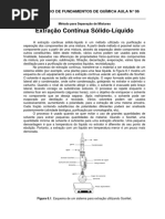 Aula 6 Laboratório de Fundamentos de Química Aula Nº6 Extração Contínua Sólido Líquido