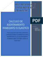 Calculo de Asentamiento Inmediato o Elastico