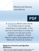 NOTES Rhetorical Devices and Idioms