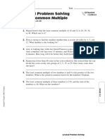 Leveled Problem Solving Least Common Multiple: Lesson