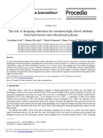 The Risk of Dropping Education For Romanian High School Students. Structural Factors and Educational Policies