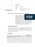 DEMANDA Obligación de Dar Suma de Dinero