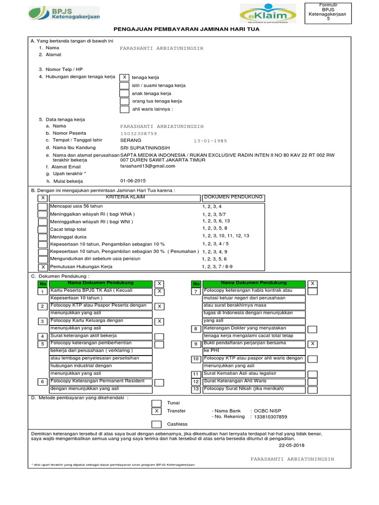 F5 Pengajuan Pembayaran Jaminan Hari Tua Eklaim Bpjs