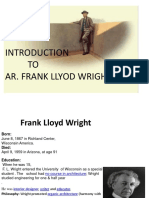 TO Ar. Frank Llyod Wright