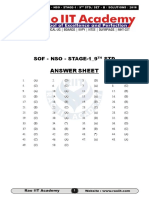 NSO Class 10 Answer Key 2016 Set-A