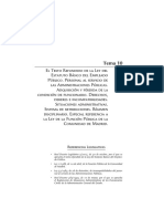 Tema 10 El Texto Refundido de La Ley Del Estatuto Básico Del Empleado Público