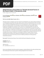 Distal Femoral Locking Plates For Tibiotalocalcaneal Fusions in The Charcot Ankle: A Retrospective Study