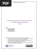 Formal Languages and Automata Theory Exercises Finite Automata Unit 3