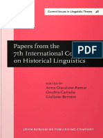 (Current Issues in Linguistic Theory 48) Anna Giacalone Ramat, Onofrio Carruba, Giuliano Bernini (Eds.)-Papers From the 7th International Conference on Historical Linguistics-John Benjamins Publishing